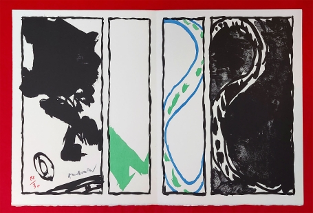 Kunstwerk op papier van Pierre Alechinsky
