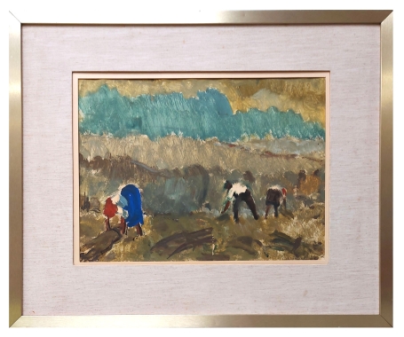 De vlasarbeiders aan het werk 1945