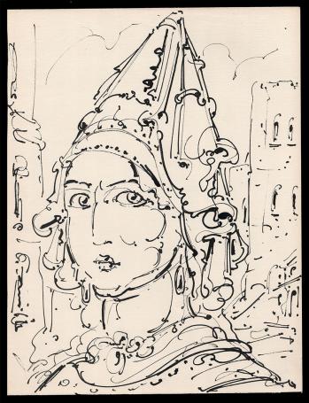 Dame, karakterkopje H