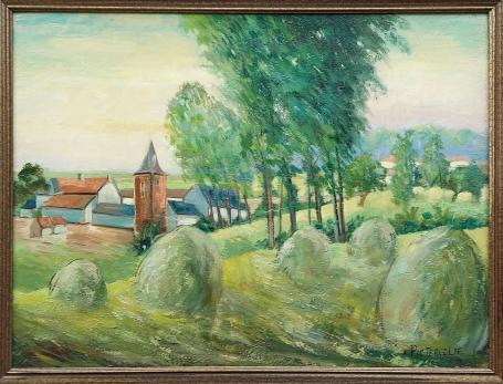 Schilderij van Alfred Pietercelie, landschap