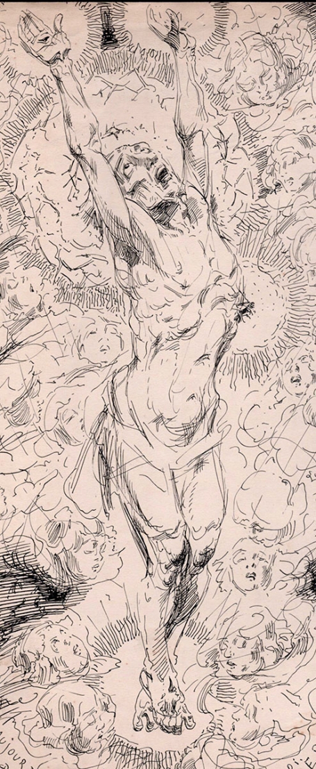 Tekening van de Mechelse kunstenaar Alfred Ost