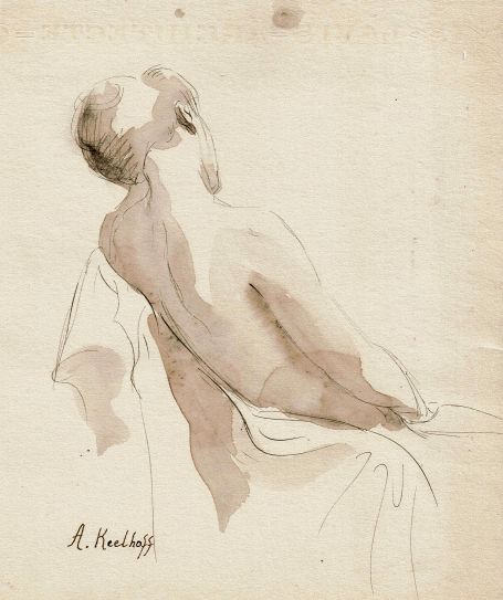 Tekening van de Belgische kunstenares Alice Keelhoff