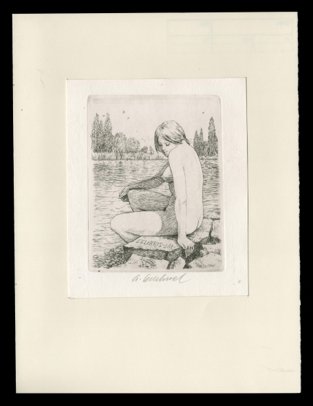 Een gravure van de kunstenaar Antonín Odehnal