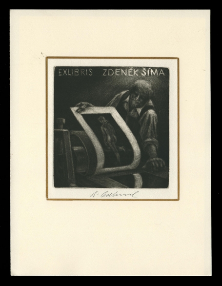 Een ex Libris van de Tsjechische kunstenaar Antonín Odehnal kopen