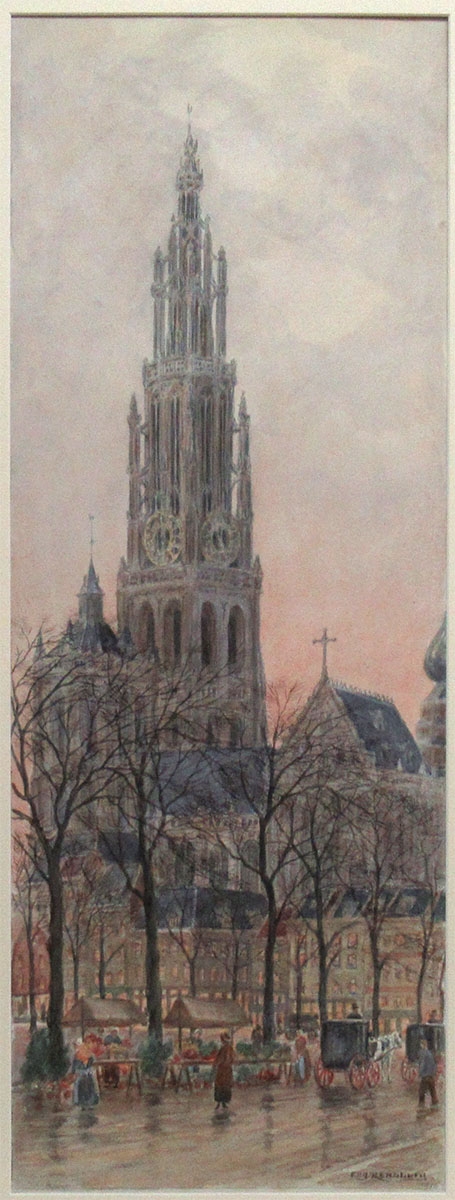 Aquarel van de Nederlandse etser Eugène Rensburg  kopen