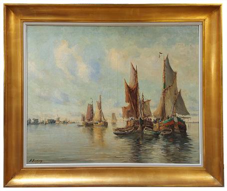 Boten en mensen op het water