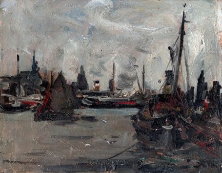 Havenaanzicht volgens de schilder Armand Jamar