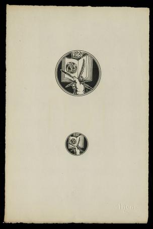 Ex libris, de schrijvershand