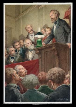 Gouache, eerste arbeiderscongres te Parijs 1874