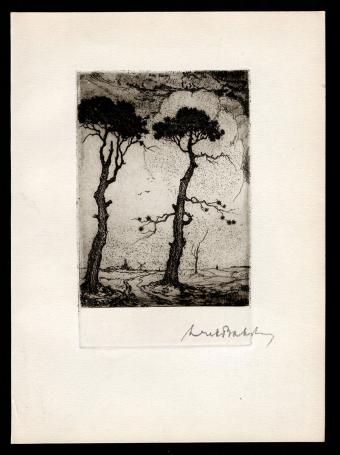 Twee éénzame dennenbomen 1942 14/25