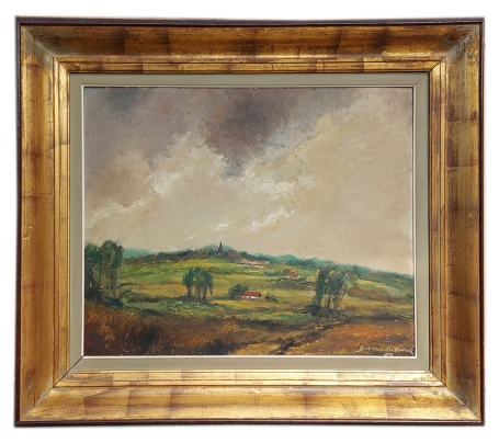 Landschapsschilderij van Belgische schilder Bert Van den Broeck