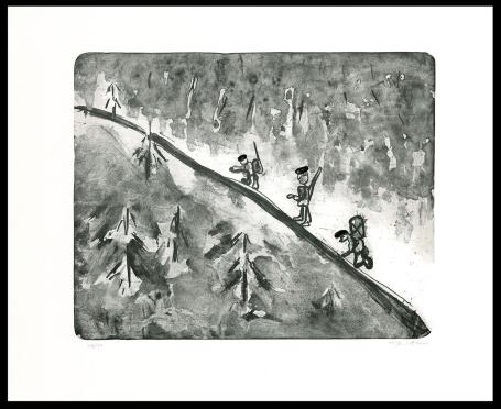 Soldaten op wandel in de bergen 2000 40/50