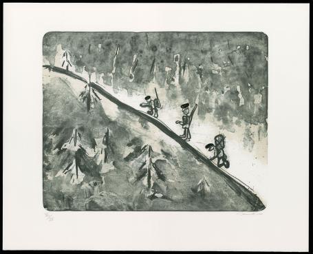 Soldaten op wandel in de bergen 2000 VI/XX