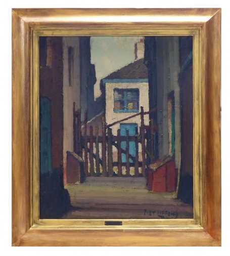 Het blauw-witte huis in het  Patershol in Gent 