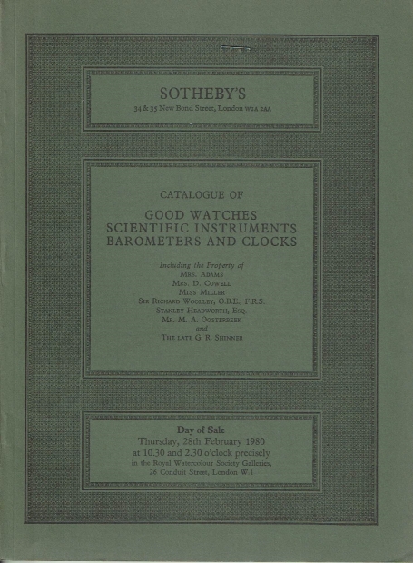 860. Good watches scientific instruments barometers and clocks