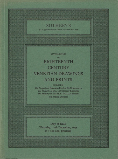 902. Eighteenth centrury venetian drawings and prints902. Eighteenth centrury venetian drawings and prints