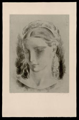 Ets, Dame met neergeslagen ogen 234/300