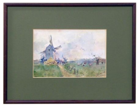 Landschap met molen (+/- 1950)