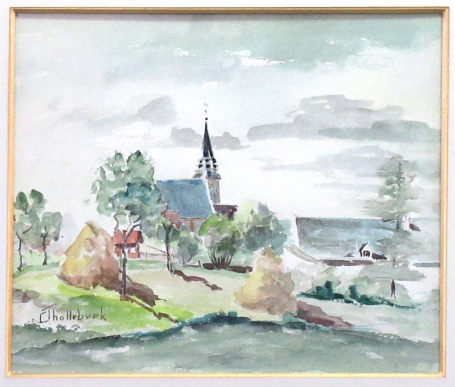 Kerkpleintje van de Belgische schilderes Cécile Thollebeek