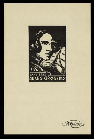 Ex libris ABCDE Jules Grosfils