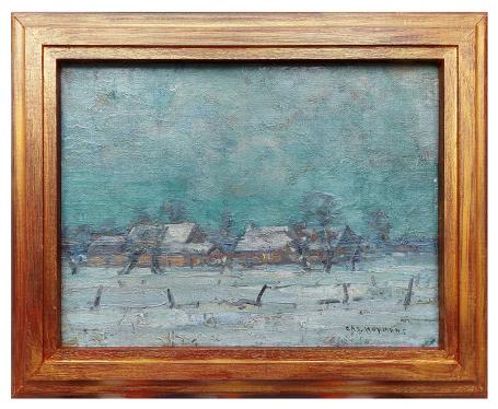 Klein winterlandschapje met sneeuw