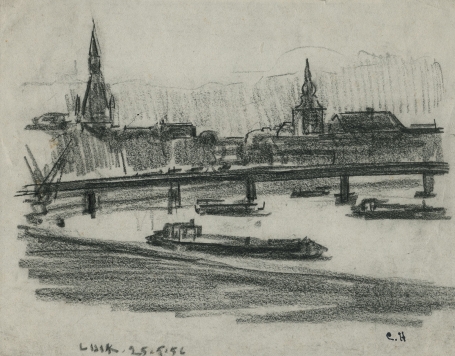 Tekening van de Belgische kunstenaar Casimir Heymans