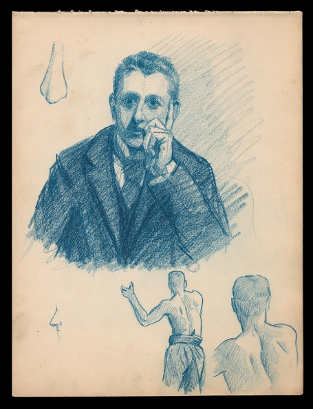 Studieschetsen, mannen 1895