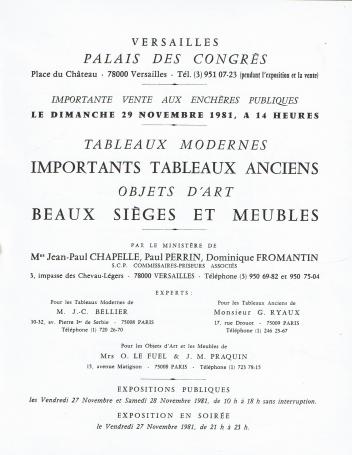 2023. versailles 29 nov 1981