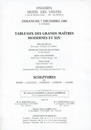 2031. Tableaux des grands maîtres Modernes et XIX