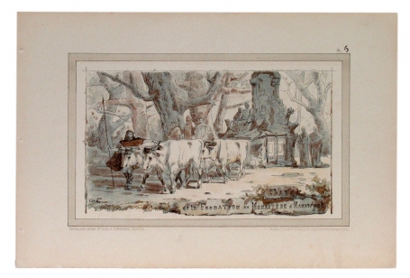Litho van de Belgische kunstenaar Leo De Pape
