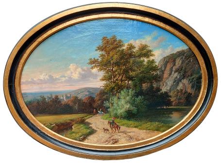 Mensen op het wandelpad 1852