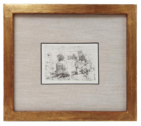 Femme au travail, ingekaderd