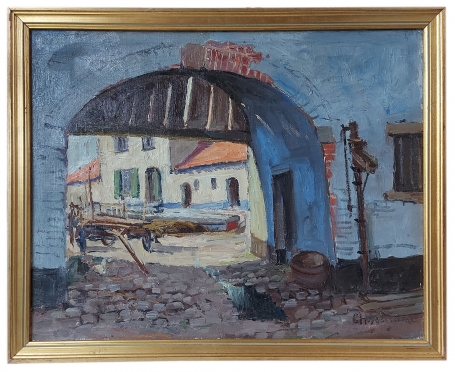 Zicht op ingang naar binnenkoer