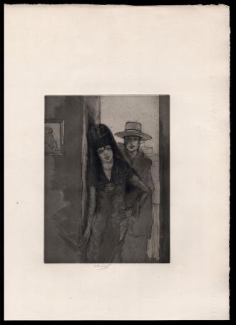 Un homme et une femme espagnols rentrant chez eux