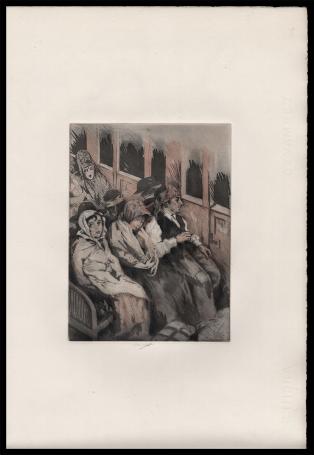 Voyageurs dans le compartiment du train