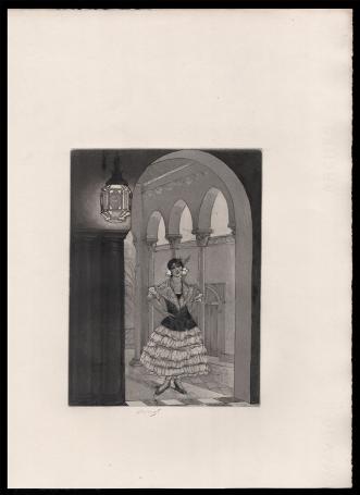 La beauté espagnole représentée dans le couloir