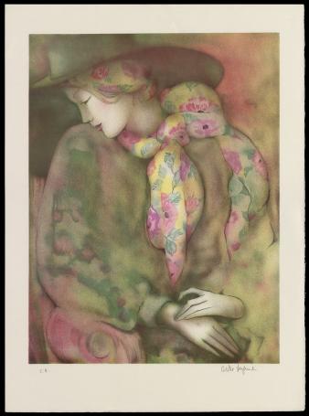 Dame avec une belle écharpe EA