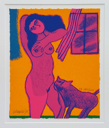 Litho van Corneille 1977 le chat jaune