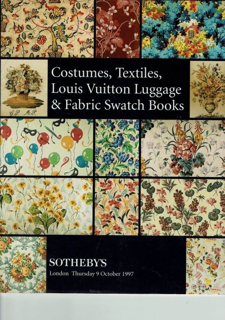 13. Costumes, Textiles, Louis Vuitton Luggage & Fabric Swath Books