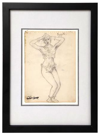 Tekening, Egyptische danseres 1937