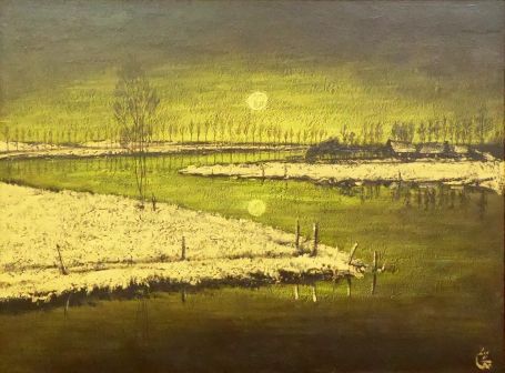 Schilderij van de Belgische kunstenaar Luc de Ro