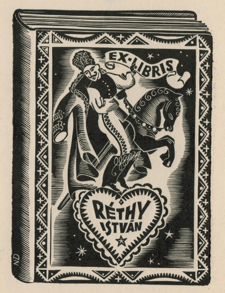 Ex Libris van de Belgische kunstenares Nelly Degouy