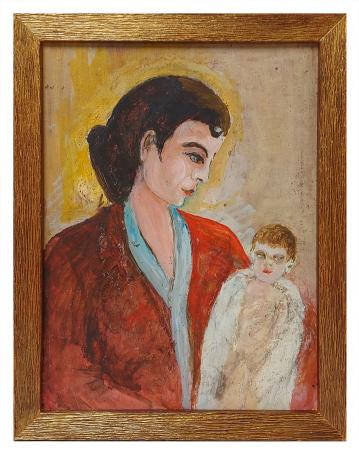 Fiere moeder met haar kindje