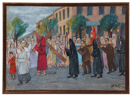 Procession du Catenaccio, porteur de Croix (Corse)