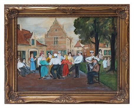 Volks feestje op het plein