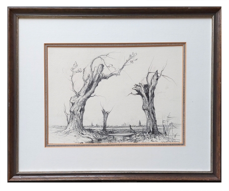 Tekening:  "de drie Knotwilgen"