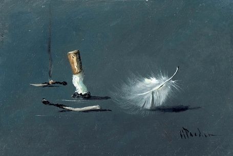 Nederlandse kunstschilder Henk Poeder