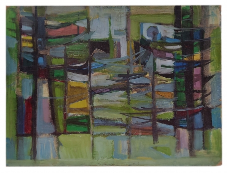 Groen blauw abstract werkje