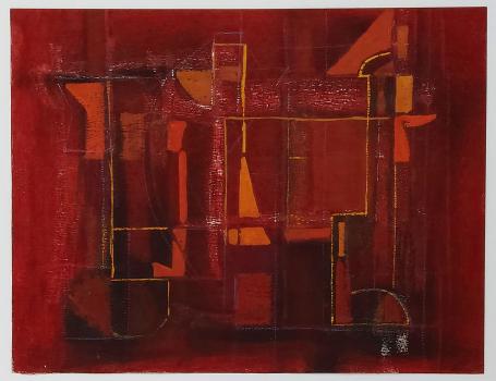 Kunstwerk op papier van de Belgische kunstenaar Dries Van Den Broeck