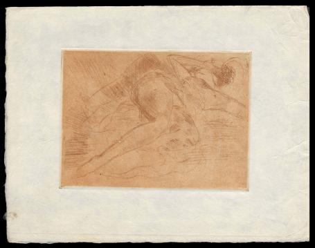 N° 108, Nu étendu (en bistre)